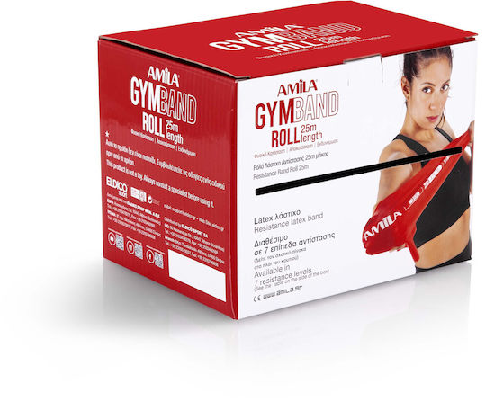 AMILA Еластична Лента За Фитнес Трудна Синя 25м 25м