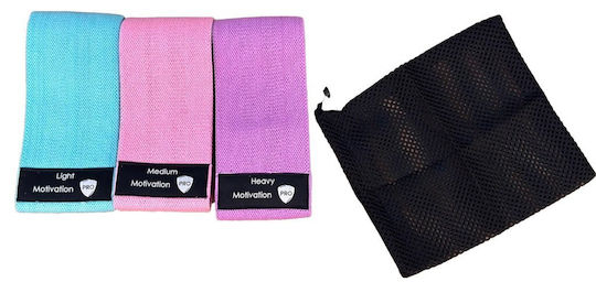 MotivationPro Fitness Mini Benzi de rezistență în formă de buclă seturi 3buc Colorate