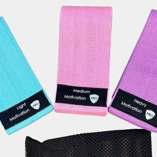 MotivationPro Fitness Mini Benzi de rezistență în formă de buclă seturi 3buc Colorate
