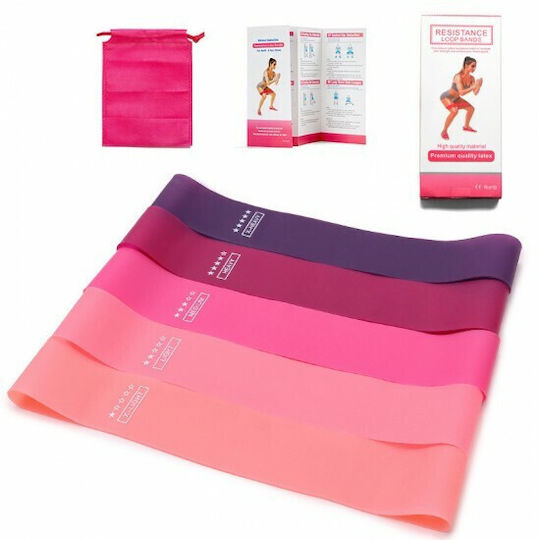 Rubber Exercise Bands Bänder für das Training Set 5Stück Mehrfarbig Set von 5 Widerstandsbändern