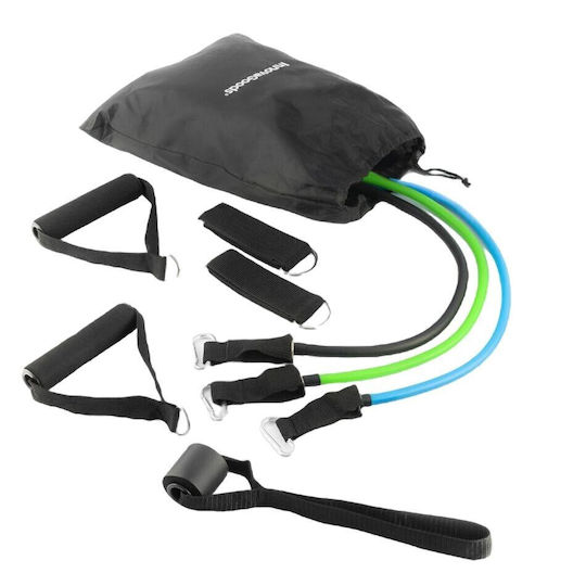InnovaGoods Gymtube Resistance Bands with Handles Set 3pcs Multicolour