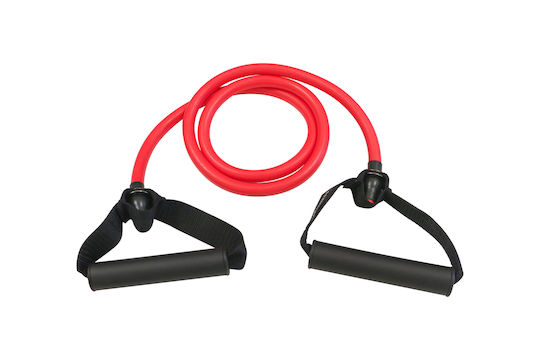 MegaFitness Widerstandsbänder Gymtube Schwer mit Griffen Rot 1.2m