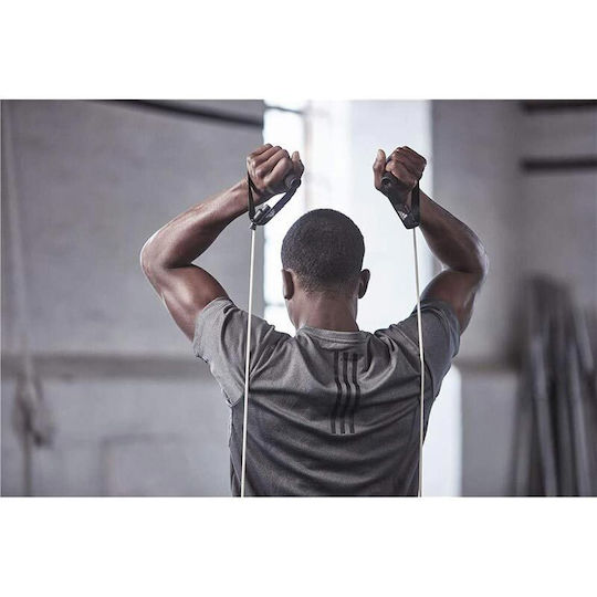 adidas Resistance Level 1 Bandă de rezistență pentru exerciții Gymtube cu mânere Alb 0.025m