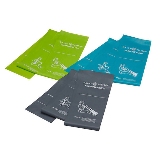 Gaiam Λάστιχα Γυμναστικής Σετ 3τμχ Πολύχρωμα Retaining Tape Set (3τμχ) 1.52m