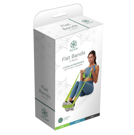 Gaiam Λάστιχα Γυμναστικής Σετ 3τμχ Πολύχρωμα Retaining Tape Set (3τμχ) 1.52m