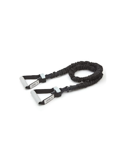 Reebok Resistance Band Gymtube with Handles Black Level 3 1.56m