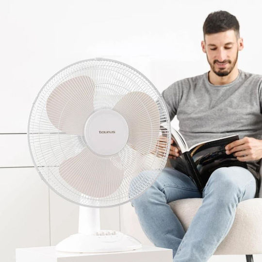 Taurus Greco 16 Επιτραπέζιος Ανεμιστήρας 45W Διαμέτρου 40cm Λευκός