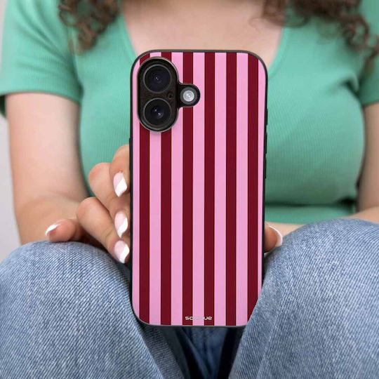 Sonique Stripe Stories Series Handyhüllen Samsung Galaxie M23 5G Rosa Rote