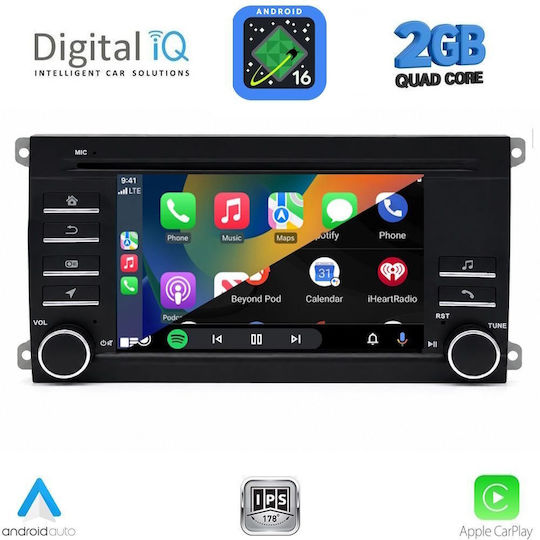 Digital IQ Ηχοσύστημα Αυτοκινήτου για Porsche Cayenne 2002-2011 (Bluetooth/USB/WiFi/GPS/Apple-Carplay/Android-Auto) με Οθόνη Αφής 7"