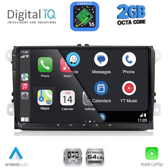 Digital IQ Автомобилна Аудио Система 2004-2014 (Bluetooth/USB/Wi-Fi/GPS/Apple CarPlay/Android Auto) с Touch Screen 9"
