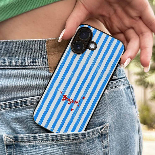 Sonique Stripe Stories Series Case Motorola Edge 60 Pro 5g Bonjour Blue