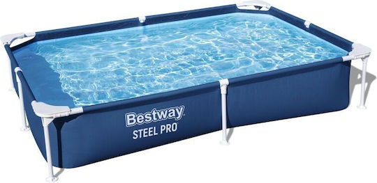 Bestway Steel Pro Swimming Pool with Metallic Frame 221x150x43cm Blue