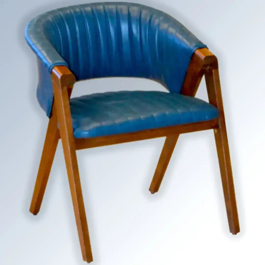 Scaun Cafe Din Lemn Albastru 650-60012