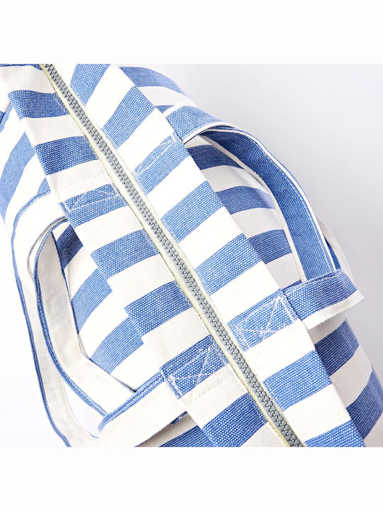 Stoff Damen Tote Tasche Blau