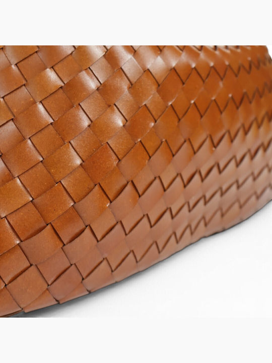 Leather Women's Shoulder Bag Tabac Brown