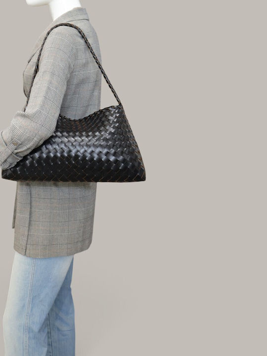 Leather Women's Shoulder Bag Tabac Brown
