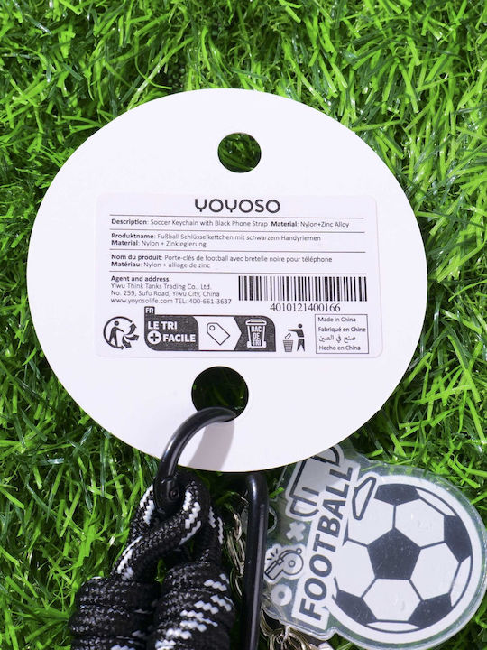 Ключодържател Soccer Черен Лента Hy-ysk8001