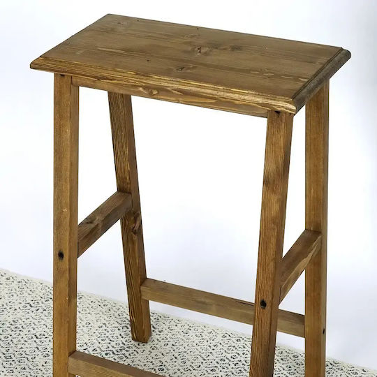 Taburet Bar Din Lemn Culoare Walnut 40x30x70 cm