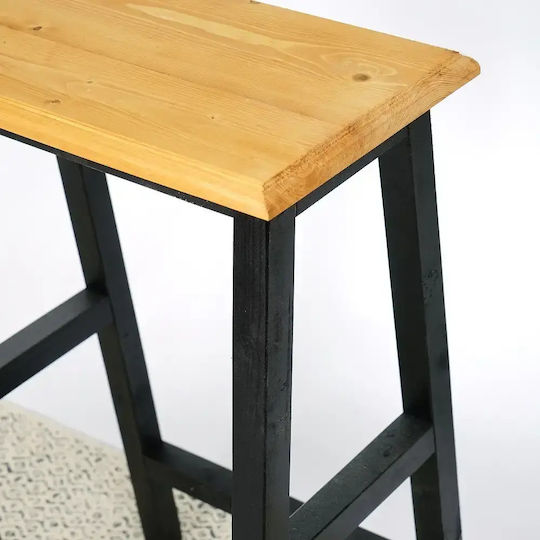 Taburet Bar Lemn Negru 40x30x70 cm