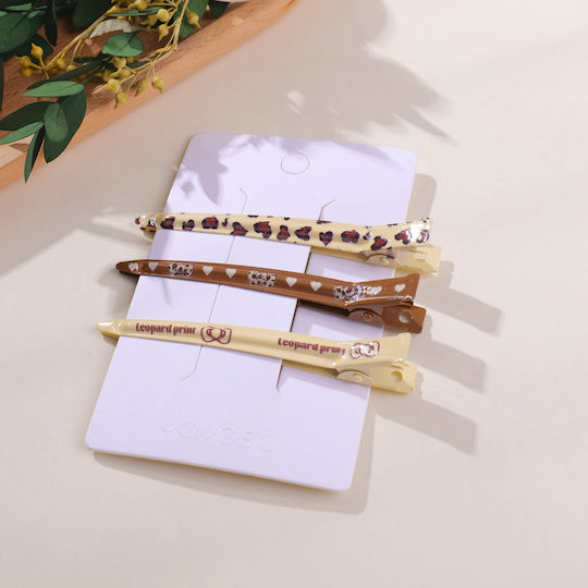 Coffee Leopard Series – Clame De Păr Moi Fără Urme – 3 Bucăți