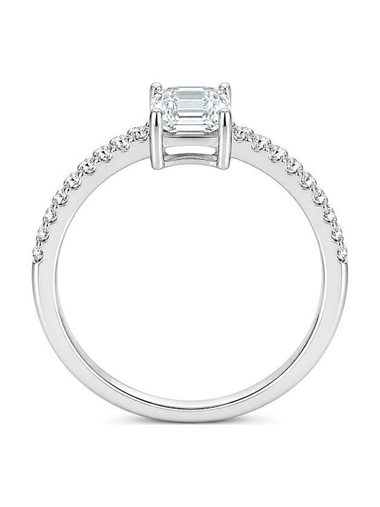 Verita Verita Einzelner Stein Ring aus Silber mit Zirkon