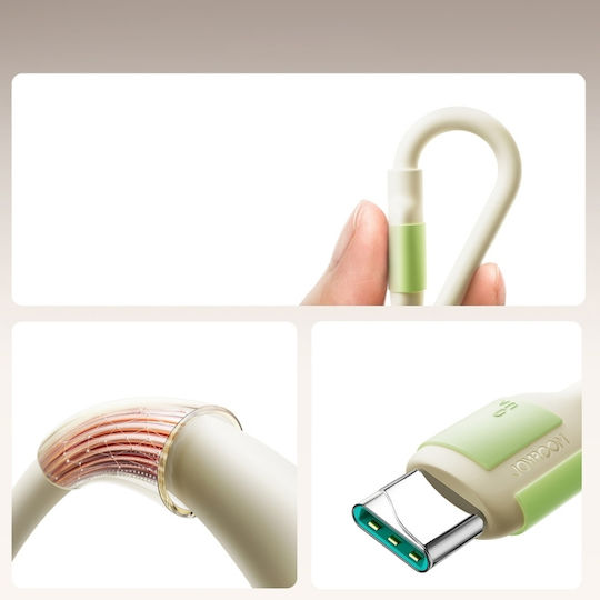 Joyroom Cablu USB-C tată - USB-A Bej 1.2m S-A53 3A