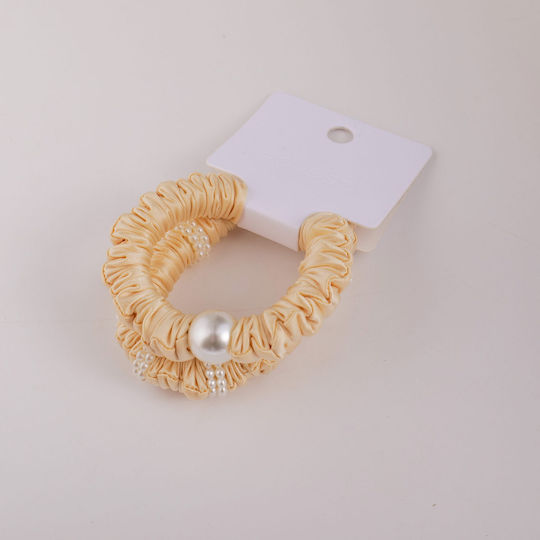 Set Hair Scrunchies Pearl 2 Pieces