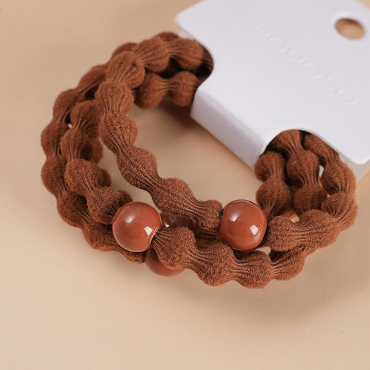 Bamboo Pearl Hair Scrunchies 4 Pieces
