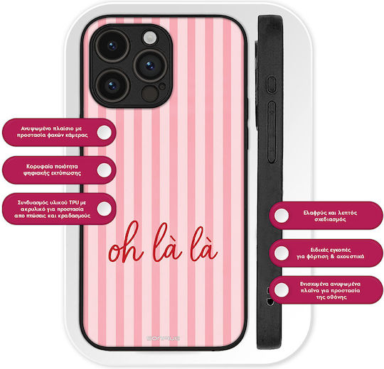 Калъф Sonique Stripe Stories Series Motorola Edge 50 Pro 5g Oh La La Розов