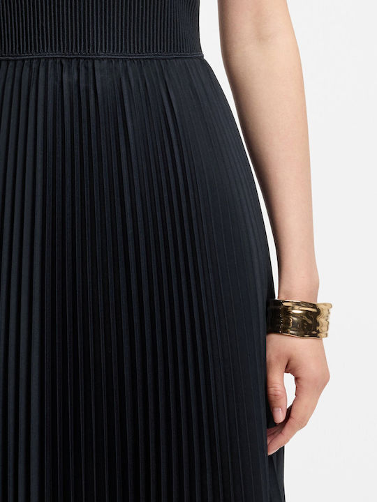 Rochie de vară Midi Rochie-cămașă Albastru închis