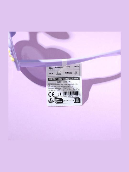 Kids Sunglasses Flowers Purple