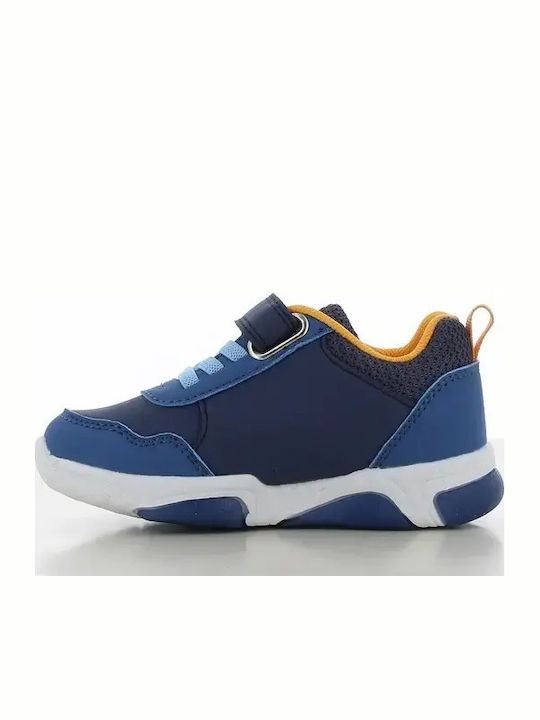 Kids Sneakers Anatomic with Hoop & Loop Closure & Lights Light Blue