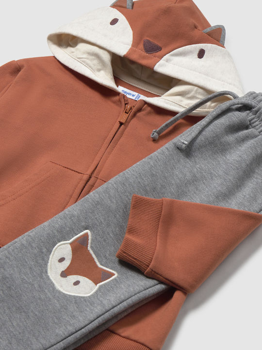 Kids Sweatpants Set Orange 3 Pieces