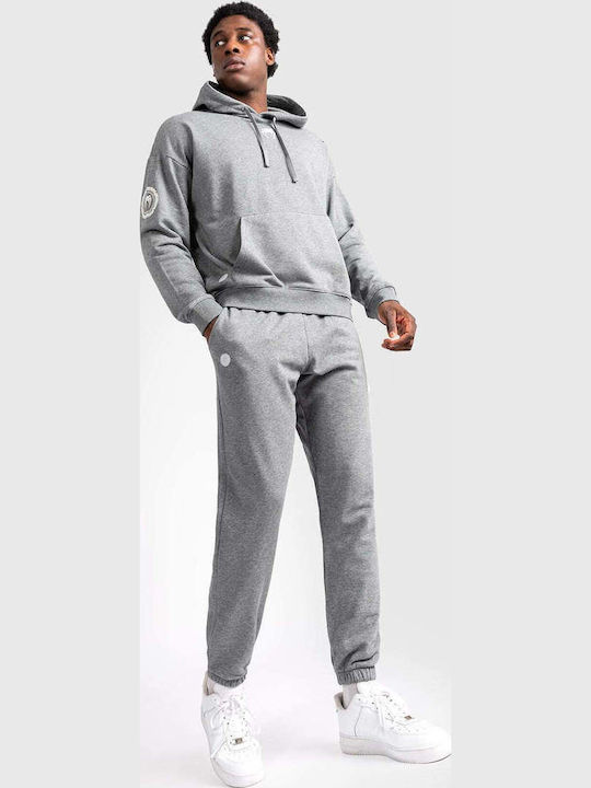 Hooded Sweatshirt Khaki - Light Grey