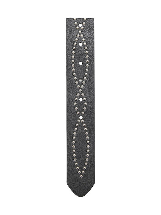 Wide Leather Women's Black Belt