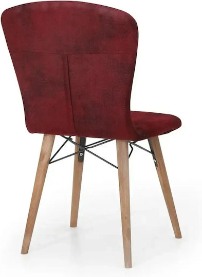 Scaun Bucătărie Cu Material Textil Burgundy