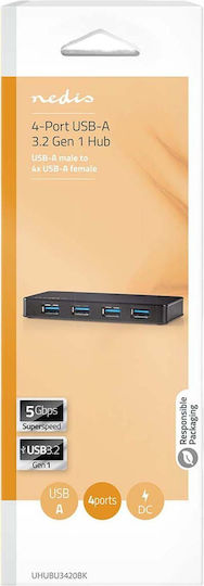 Nedis Hub cu 4 porturi USB 3.2 cu conectare USB-A