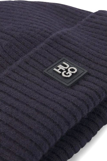Beanie Căciulă Pentru Bărbați Tricotată În Culoare Albastră