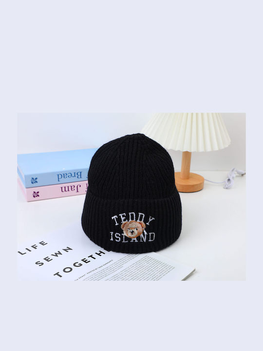Beanie Unisex Strickmütze in Schwarz