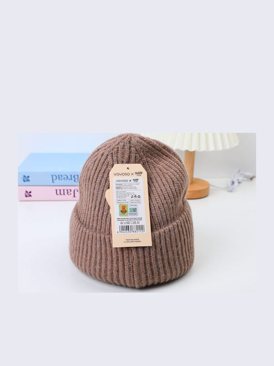 Unisex Beanie Strickmütze in Khaki Farbe