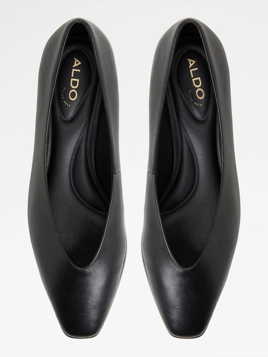 Leder Damen Ballerinas Spitz zulaufend Schwarz