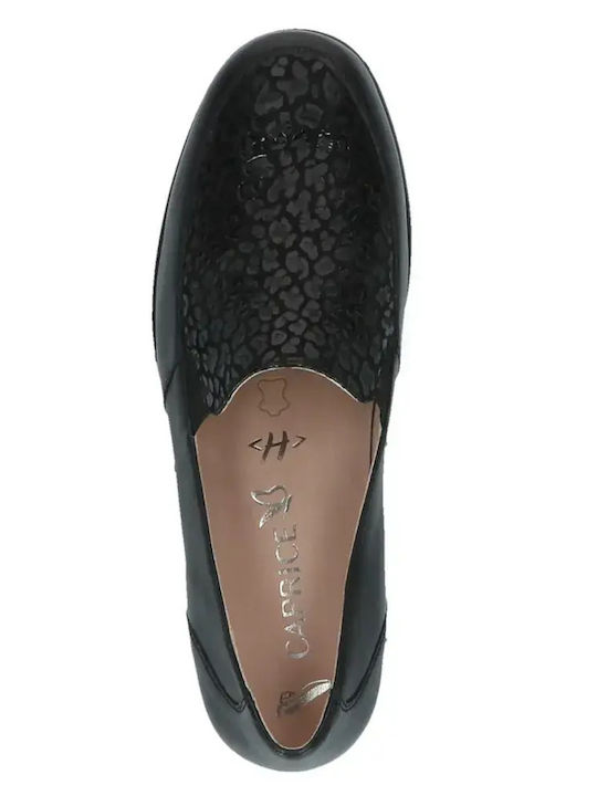 Δερμάτινα Γυναικεία Μοκασίνια σε Μαύρο Χρώμα