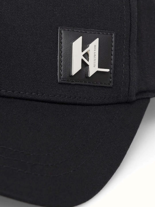 Karl Lagerfeld Καπελο Basecap Μεταλλικο Logo Μαυρο Karl Lagerfeld Καπελο Basecap Μεταλλικο Logo Μαυρο
