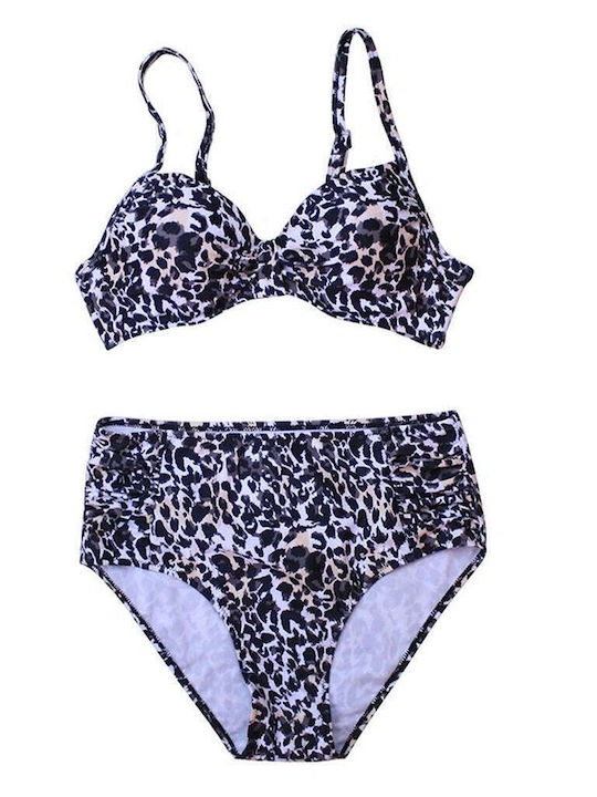 Set Bikini Animal Print Brown