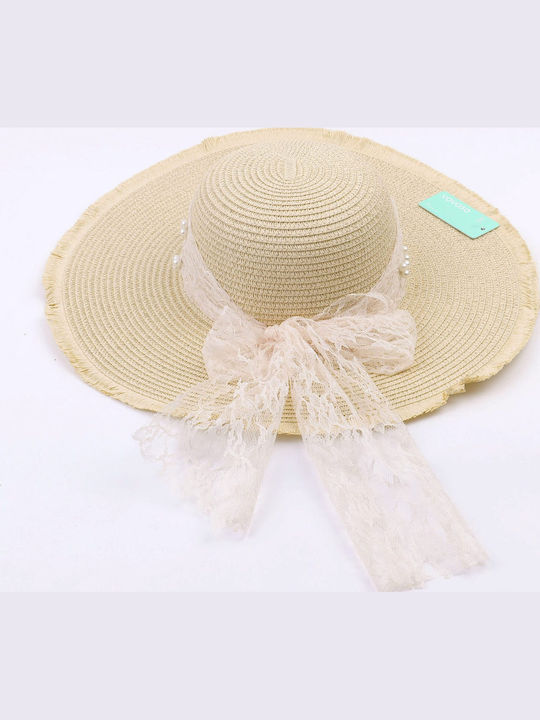 Women's Wicker Hat Beige
