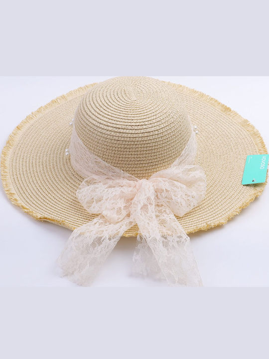 Women's Wicker Hat Beige