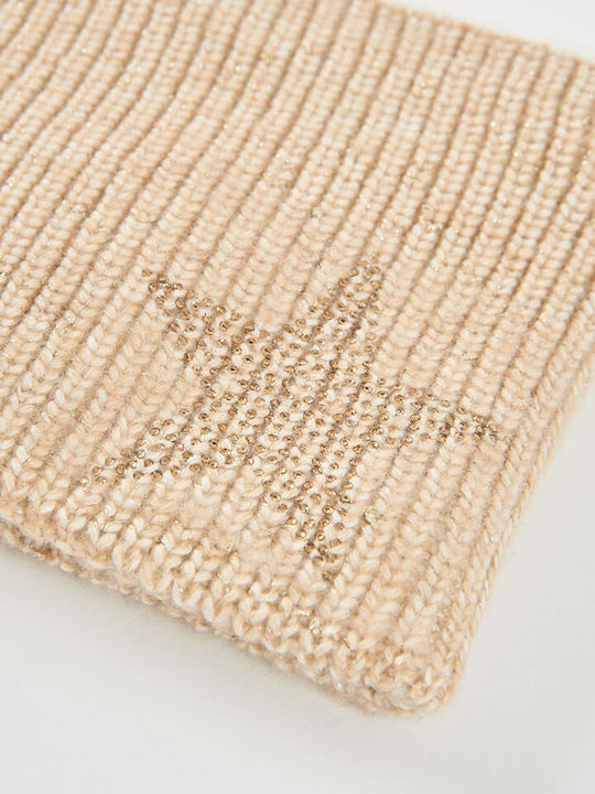 Kids' Scarf-Neck Gaiter Knitted Beige