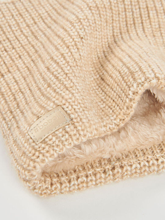 Kids' Scarf-Neck Gaiter Knitted Beige