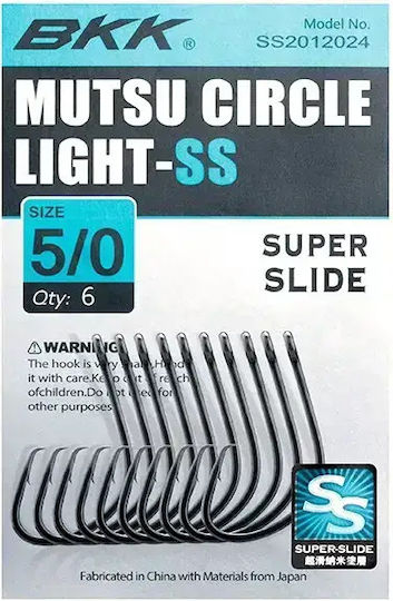 BKK Mutsu Circle Ss Light Fishing Hook No1/0