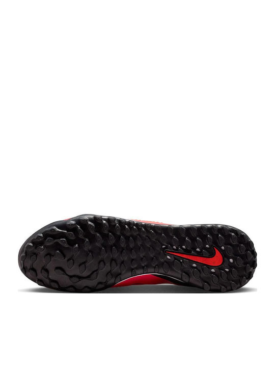 Nike Phantom 6 High Academy TF Football Shoes with Molded Cleats Red
